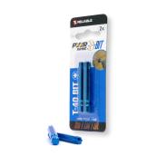 Embouts T-40 PWR DRIVE Reliable pour visseuse à impact, zinc bleu, paquet de 2
