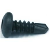 Reliable Fasteners Pan-Head Black Phosphate Square Screw - #8 x 1/2-in - Self-Tapping - Self-Drilling - 15 Per Pack