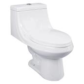 Elongated Front 1-Piece Toilet, 3,8 L/6 L, White