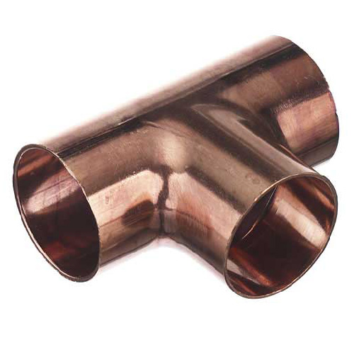 Bow Copper Pressure Tee - Solder Connections - Lead-Free - 1 1/4-in