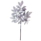 Pic floral brillant, 18 po, argenté