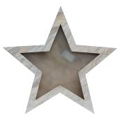 Étoile décorative illuminée à piles, brun, 19 3/4"