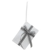 Set of 3 Ornaments - 4.5" - Paper/Polyester - White/Black