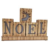 Décoration de Noël illuminée, DEL, 16 1/8" x 11 1/8", brun