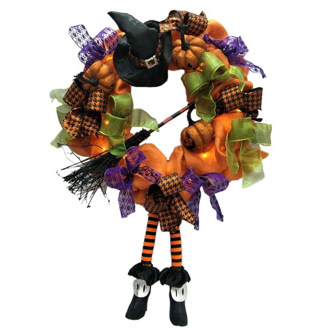Autumn Wreath - Witch - 22" x 7" x 36" - Multi