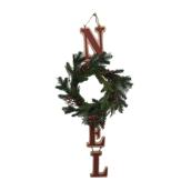 Décoration murale « Noël » avec couronne, 32