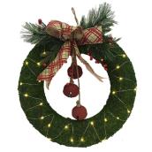 Couronne de Noël illuminée avec cloches, 19