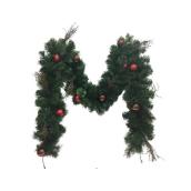 Plastic and Rattan Decorated Garland - 9x6x5