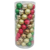 Boules de Noël, incassables, multicolores, 101/pqt