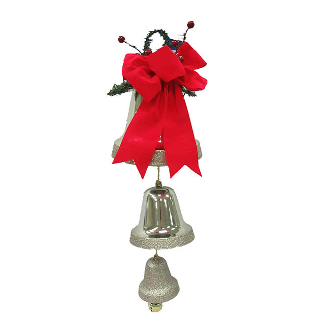 HOLIDAY LIVING Decorative Triple Bell - Plastic - Champagne and Gold ...