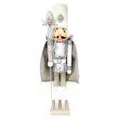 Casse-noisette avec cape, 5,5" x 4,5" x 24", champagne/argent