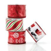 Rubans de Noël, 2,5" x 10 vg, nylon, assortis