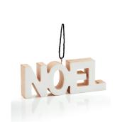 Christmas Ornament - Noel Letters - White and Beige
