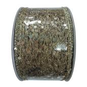 Ruban bord filaire en polyester maillé avec paillettes, Creative Design, 2 po x 30 pi, or