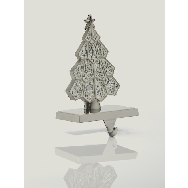 Holiday Living Christmas Tree Stocking Holder Snow Angel 7.75in Silver LW23GX151B RONA