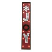 Holiday Living Lighted Christmas Wall Decor - Wood - 42-in Red