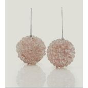 Boules de Noël Holiday Living avec bijoux, Palais des glaces, rose, 2/pqt