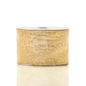 Holiday Living Polyester Ribbon - Chill Factor - 2.5-in x 30 Yards - Gold