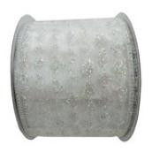 Holiday Living Iridescent Polyester Ribbon - Snow Angel - 2.5-in x 10 Yards - White