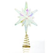 Holiday Living Snow Angel Tree Topper - Snowflake - Clear and Gold