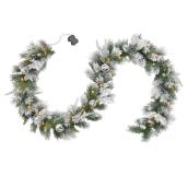 Holiday Living Indoor Pre-Lit 9-ft Christmas Garland with Warm White LED Lights