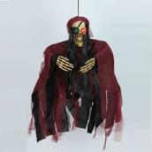 Holiday Living 30-in Lighted Pirate Skeleton Hanging Decoration with Color Changing LED Lights
