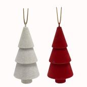 Holiday Living 2-Pack Red and White Wooden Ornament