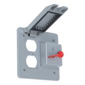 2-Gang Square Plastic Weatherproof Electrical Box Cover