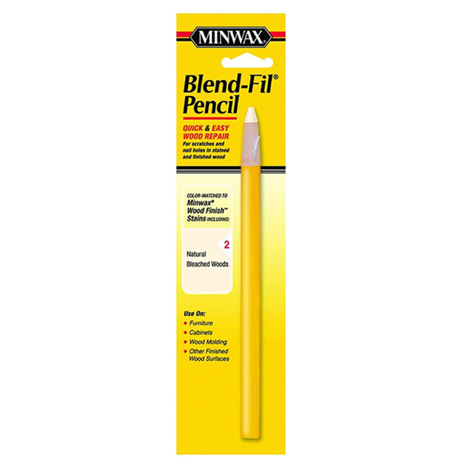 Crayon bouche-pore Blend-Fil Minwax répare le bois couleur pin blanchi, 106 g