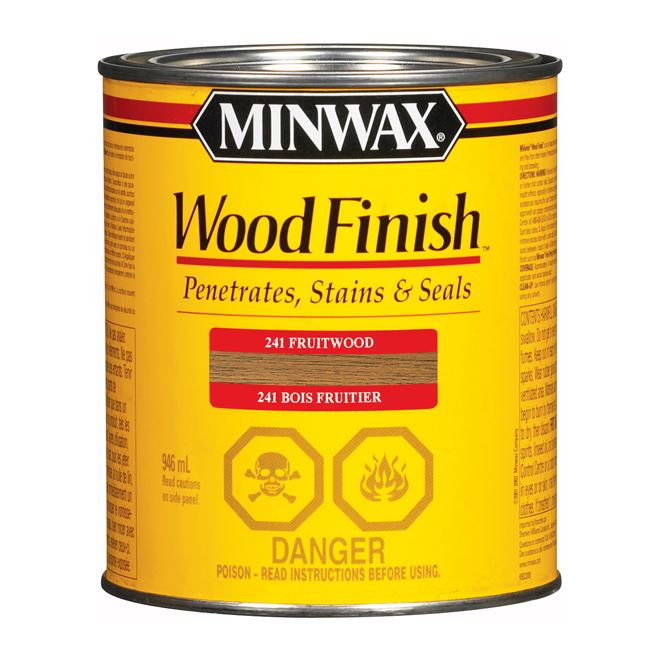 Teinture pour bois d'intérieur à base d'huile Minwax, bois fruité, semi-transparent, 946 ml