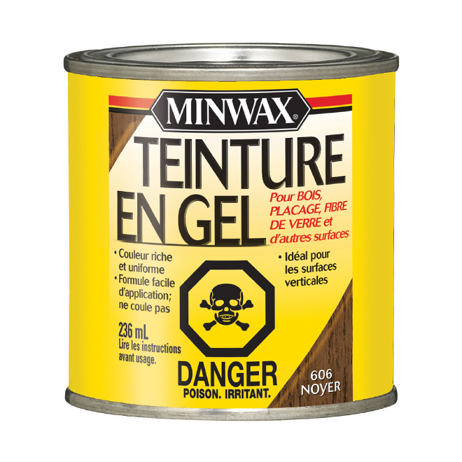 Teinture Minwax en gel à base d'huile noyer 236 ml