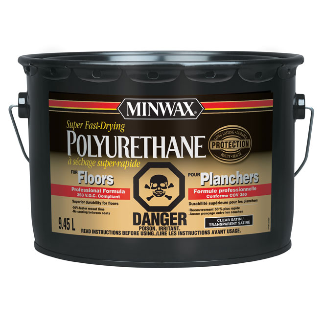 Minmax Floor Polyurethane Varnish - Clear Satin - Oil-Based - 9.45 L