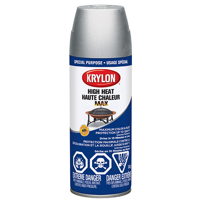 Krylon High Heat Spray Primer And Paint, High Heat Spray Paint For Fire Pit