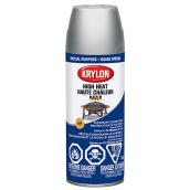 Krylon High Heat Spray Primer and Paint - Flat Aluminum Finish - Rust-Protection - 340 g