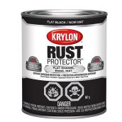 Krylon Rust Protector Brush On Enamel - Oil-based - Black - Flat Finish - 946-ml