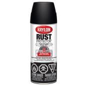 Krylon Rust Protector Enamel Aerosol Spray Paint - Oil-based - Flat Black - 340 g
