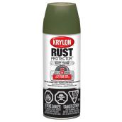 Krylon Rust Protector Aerosol Spray Paint - Enamel Based - Gloss - Forest Green - 340 g