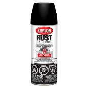 Krylon Rust Protector Enamel  Aerosol Spray Paint - Semi-Gloss - Black - 340 g