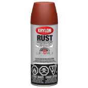 Krylon Rust Protector Enamel Aerosol Spray Paint - Oil-Based - Flat - Red Oxyde - 340 g