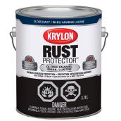 Krylon Brush-On Rust Protector Enamel Paint - Gloss - Navy Blue - Metal Corrosion Protection - 3.78 L