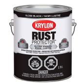 Peinture antirouille émaillée Rust Protector de Krylon, protection contre la corrosion, noir lustré, 3,78 L