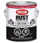 Krylon Brush-On Rust Protector Enamel Paint - Corrosion Preventative - Gloss - Classic Red - 3.78 L