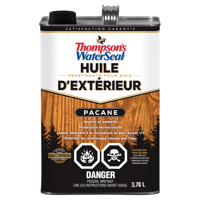 THOMPSON'S WATERSEAL Huile pénétrante pour bois d'extérieur, pacane, 3,78 l THC04981116 RONA