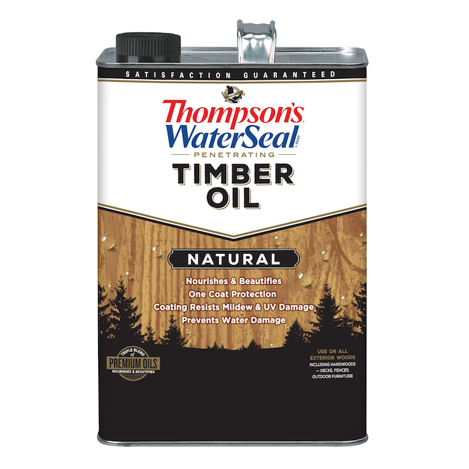 Thompson's Waterseal Penetrating Timber Oil - Clear - Natural - Exterior - 3.78-L