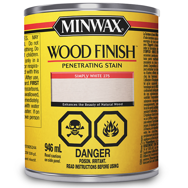 Oil-Base Wood Stain - White - 946 ml