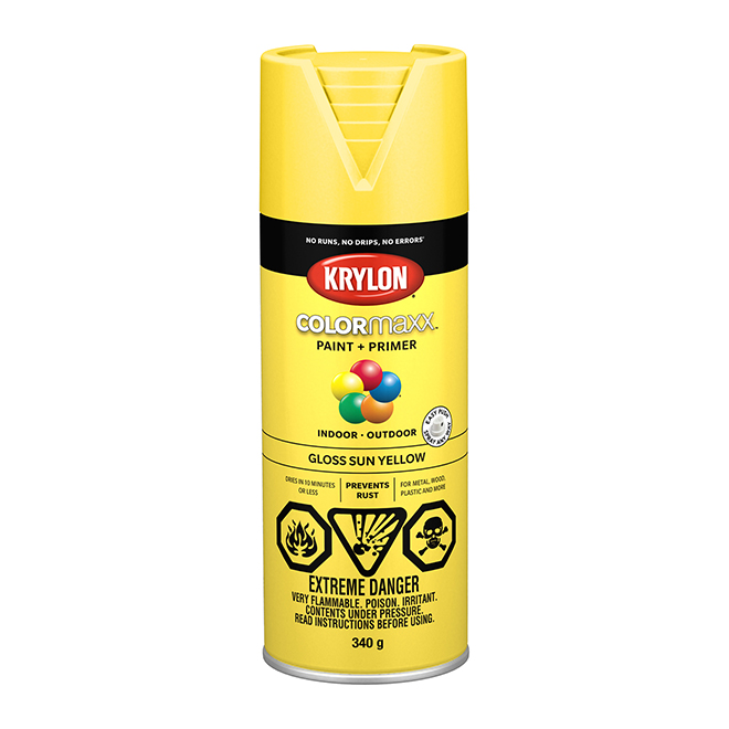 COLORmaxx Paint and Primer - Aerosol - 340 g - Sun Yellow