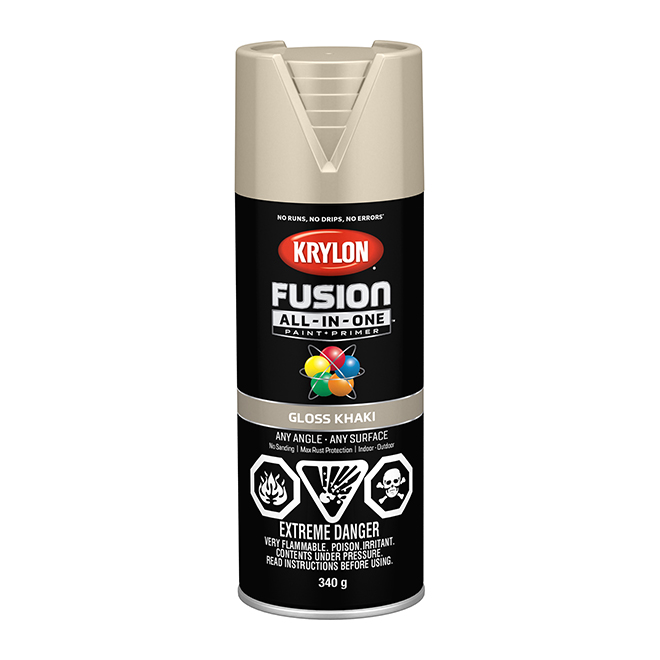 Krylon Fusion All-in-One Paint and Primer Aerosol Spray - Gloss - Khaki - 340 g