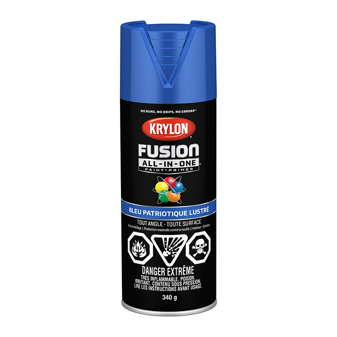 Peinture et apprêt tout-en-un Krylon, 340 g, bleu patriotique