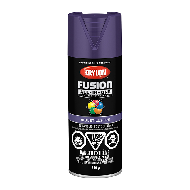 Peinture et apprêt tout-en-un COLORmaxx de Krylon, à pulvériser, lustré, mauve, 340 g