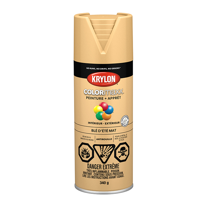 Peinture et apprêt Krylon Colormaxx, 340 g, blé d'été